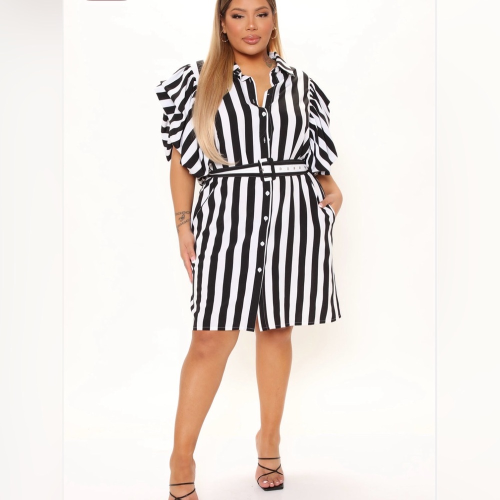 Fashion Nova Bold Striped Dress